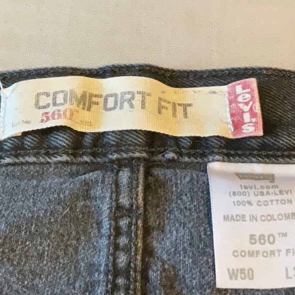Levi's Men's Relaxed Jeans - Black - Picture 6 of 8